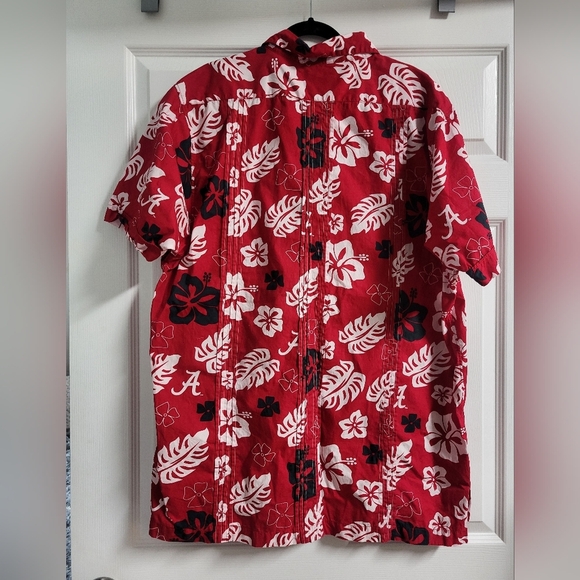 Hawaiiabera Mens Red Floral University Of Alabama Button Up Shirt Size XL - Picture 6 of 6